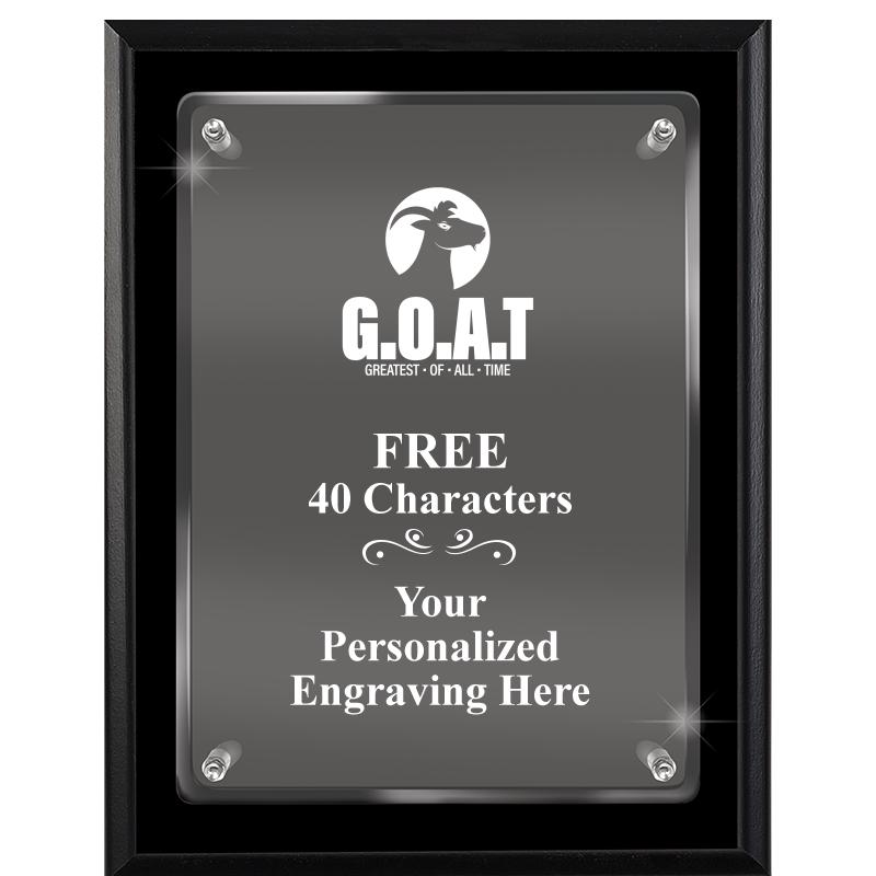 7X9 EBONY FLOAT ACR PLQ