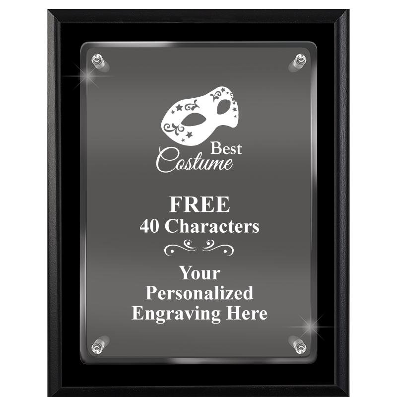 7X9 EBONY FLOAT ACR PLQ