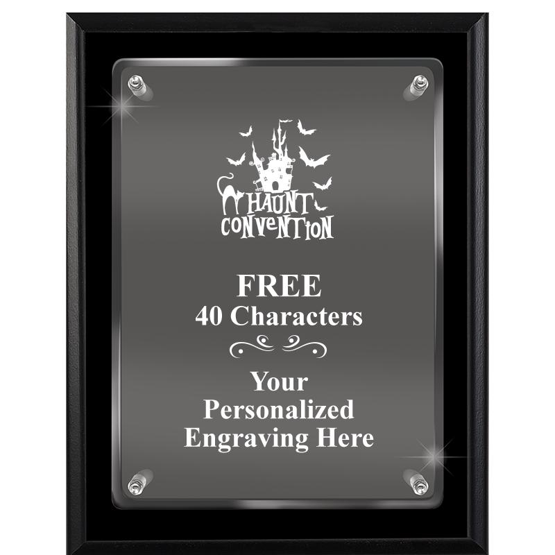 7X9 EBONY FLOAT ACR PLQ