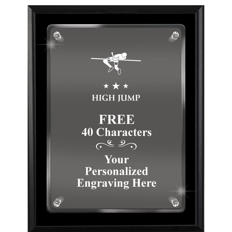 7X9 EBONY FLOAT ACR PLQ