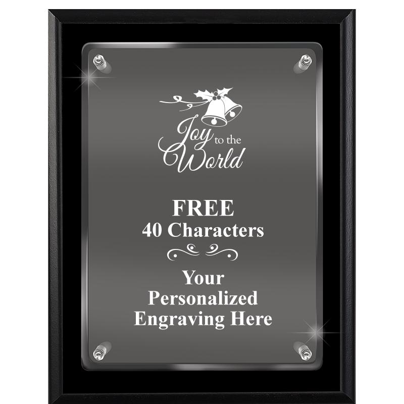 7X9 EBONY FLOAT ACR PLQ