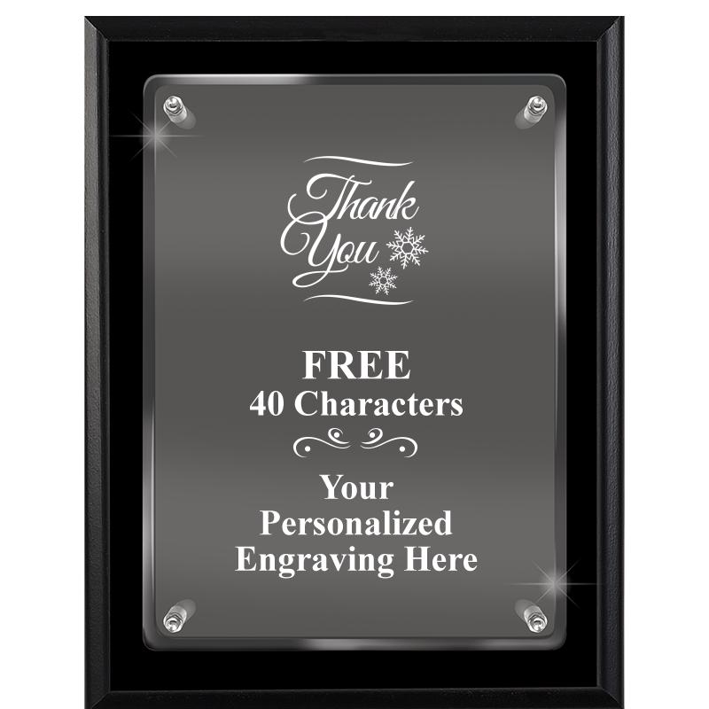 7X9 EBONY FLOAT ACR PLQ