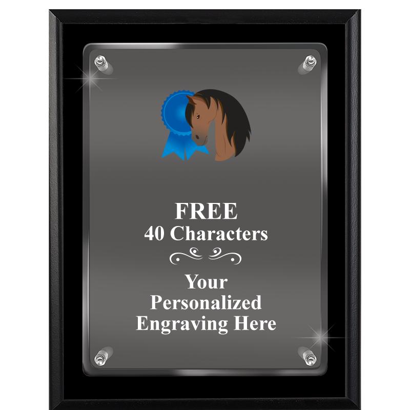 7X9 EBONY FLOAT ACR PLQ