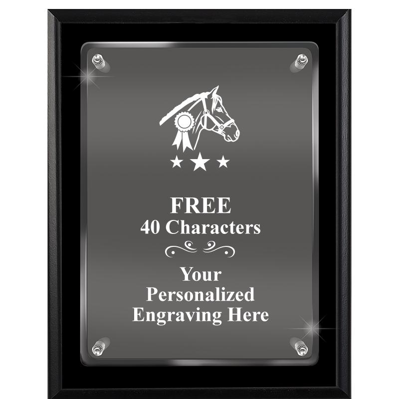 7X9 EBONY FLOAT ACR PLQ