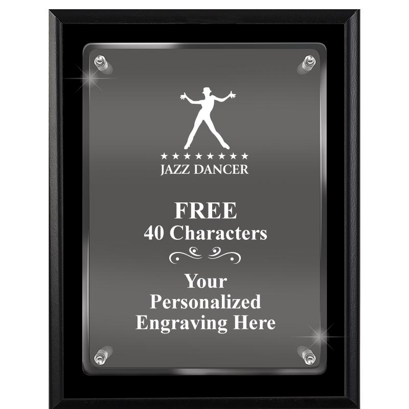 7X9 EBONY FLOAT ACR PLQ