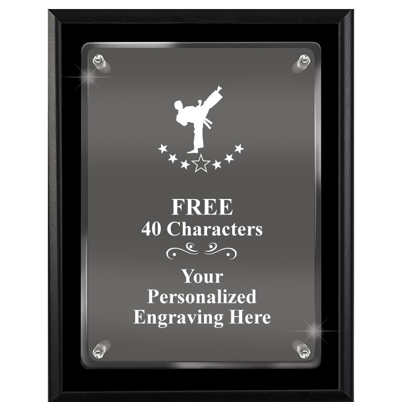 7X9 EBONY FLOAT ACR PLQ