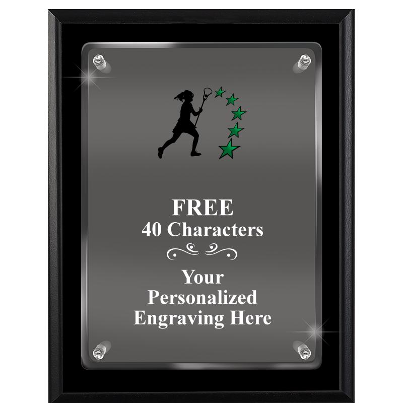 7X9 EBONY FLOAT ACR PLQ