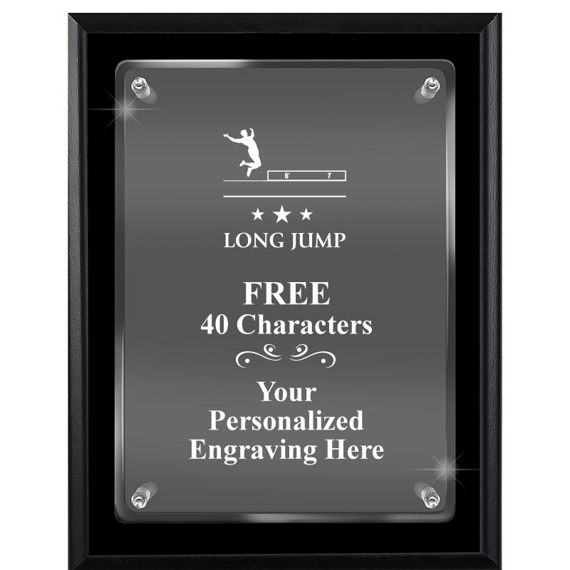 7X9 EBONY FLOAT ACR PLQ