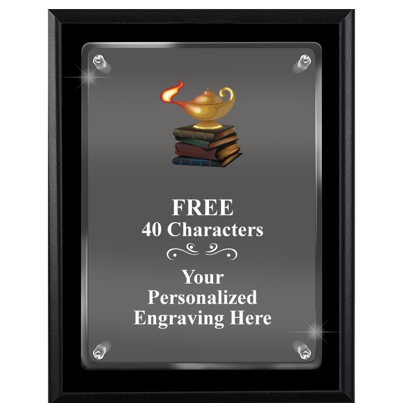 7X9 EBONY FLOAT ACR PLQ