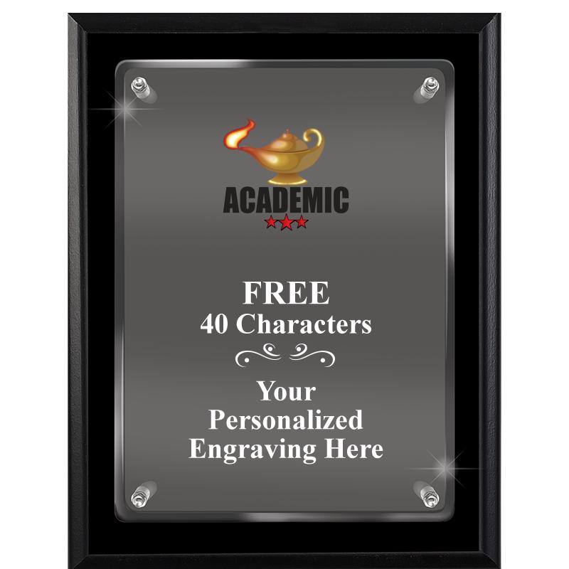 7X9 EBONY FLOAT ACR PLQ