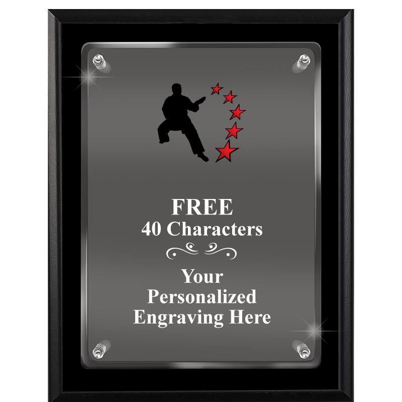 7X9 EBONY FLOAT ACR PLQ