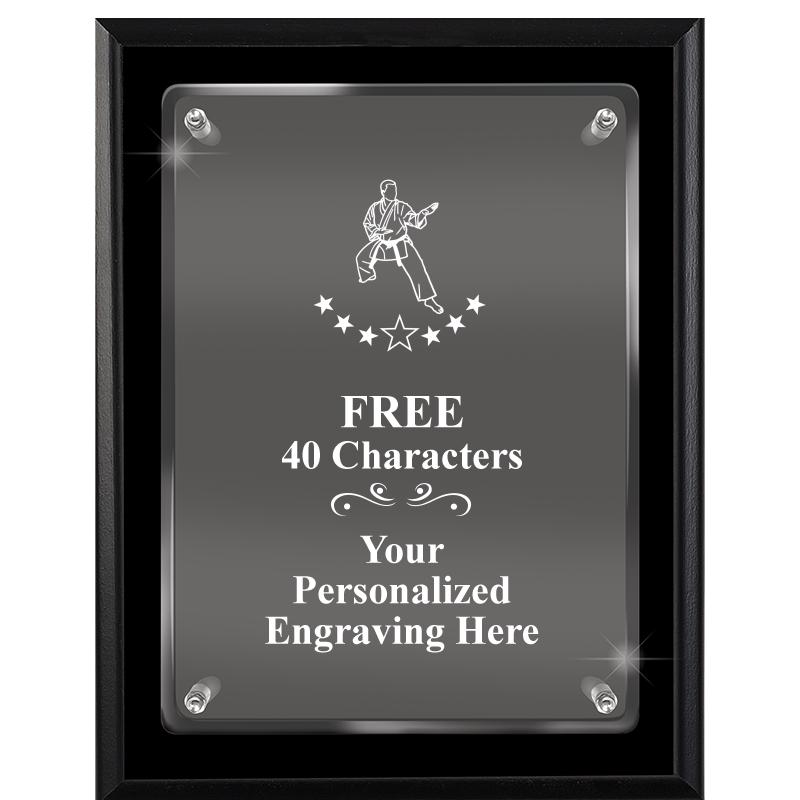 7X9 EBONY FLOAT ACR PLQ