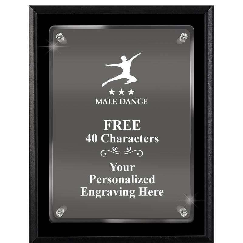 7X9 EBONY FLOAT ACR PLQ