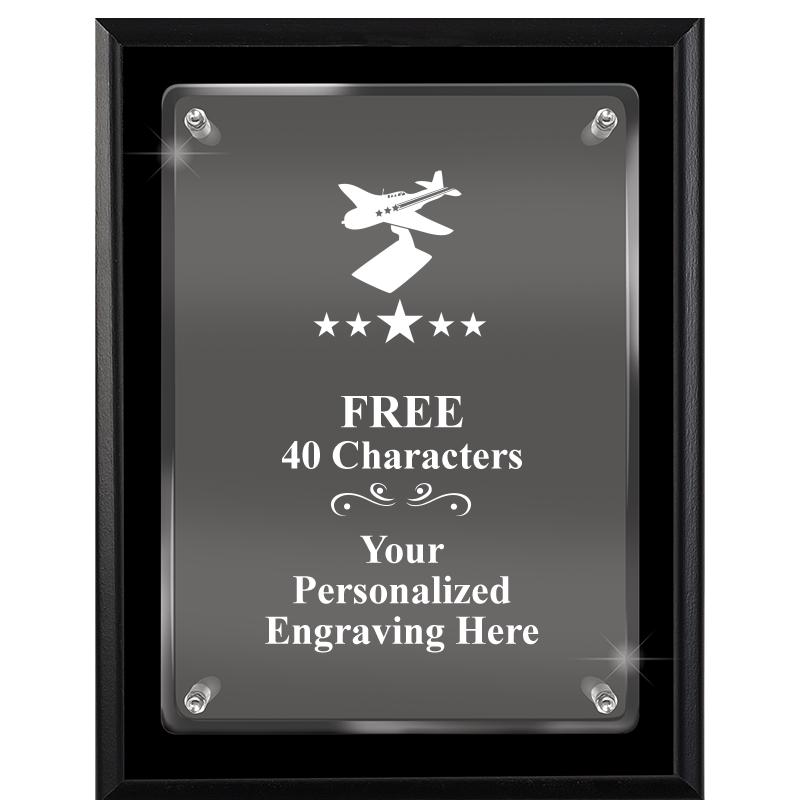 7X9 EBONY FLOAT ACR PLQ