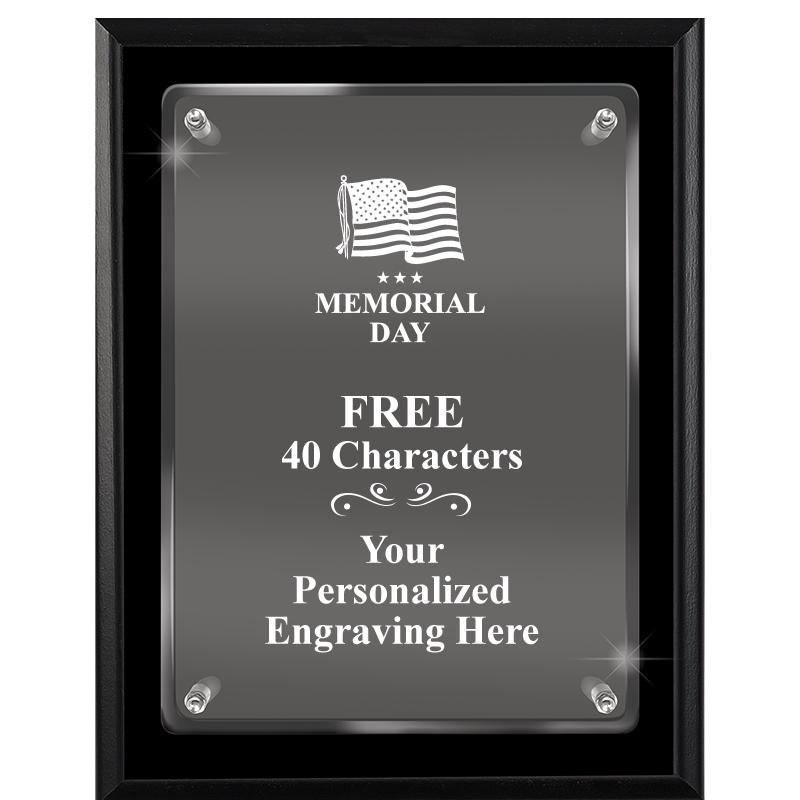 7X9 EBONY FLOAT ACR PLQ