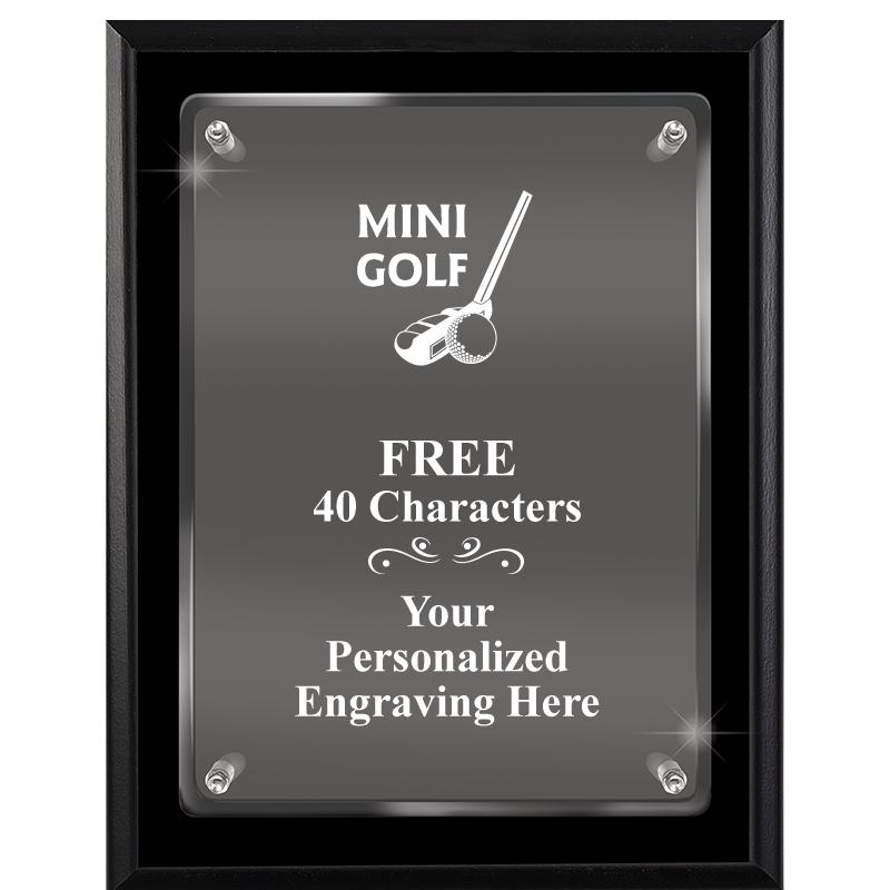 7X9 EBONY FLOAT ACR PLQ