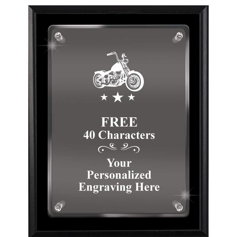 7X9 EBONY FLOAT ACR PLQ