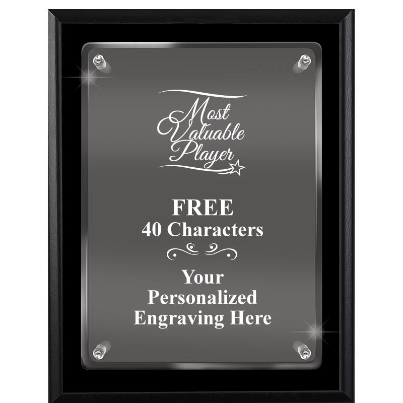 7X9 EBONY FLOAT ACR PLQ