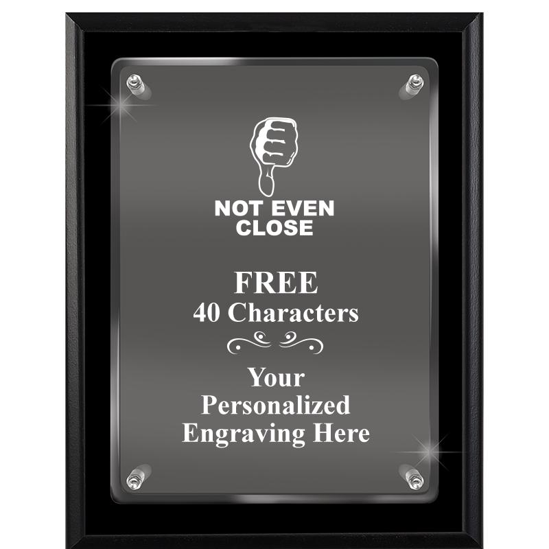 7X9 EBONY FLOAT ACR PLQ