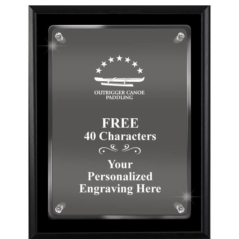 7X9 EBONY FLOAT ACR PLQ