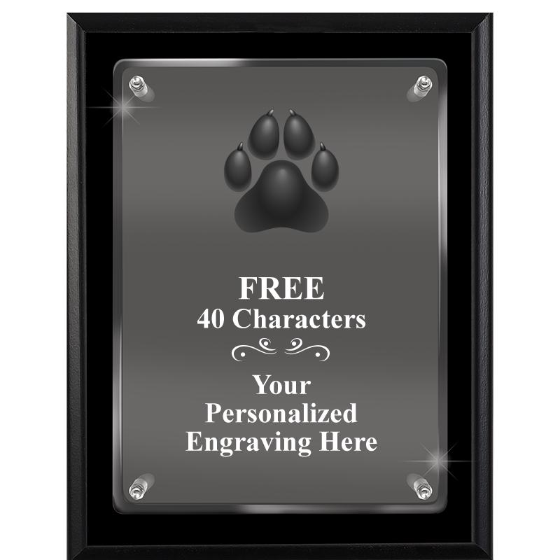 7X9 EBONY FLOAT ACR PLQ