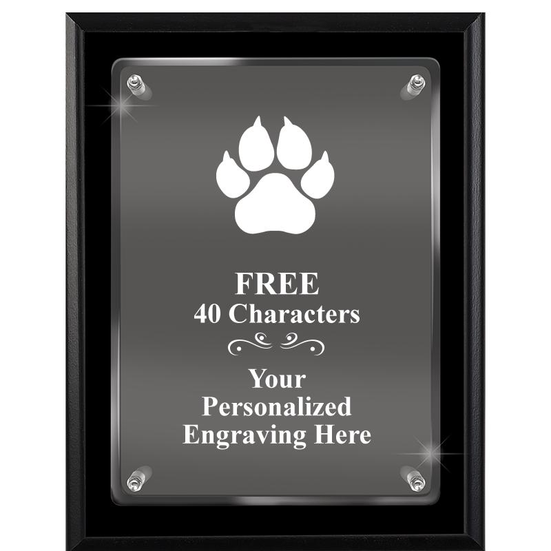 7X9 EBONY FLOAT ACR PLQ