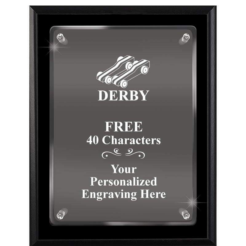 7X9 EBONY FLOAT ACR PLQ