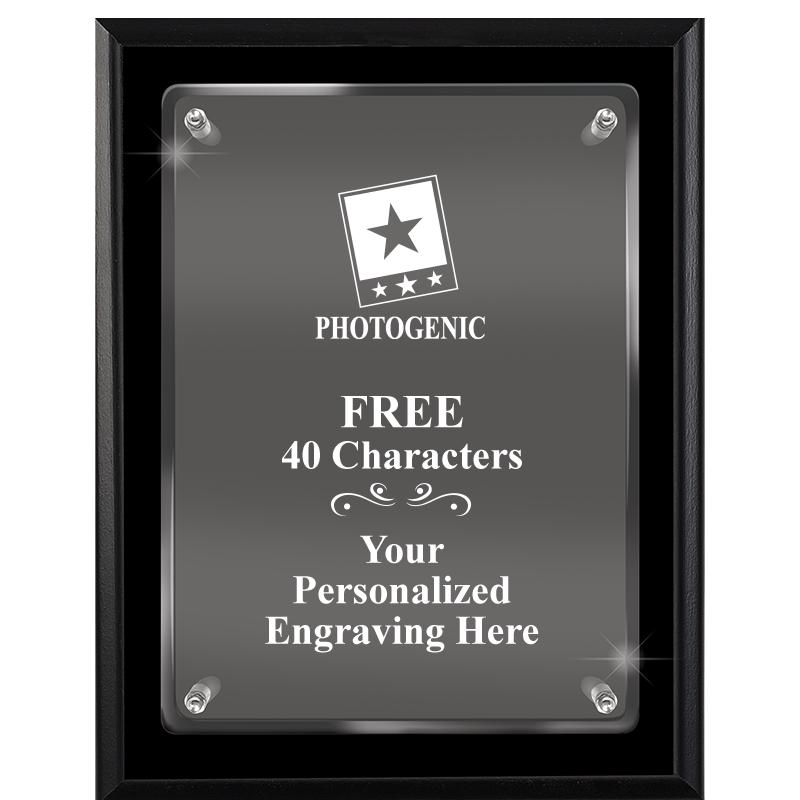 7X9 EBONY FLOAT ACR PLQ