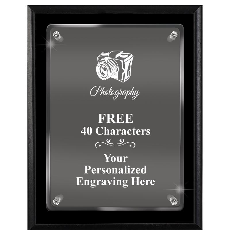 7X9 EBONY FLOAT ACR PLQ