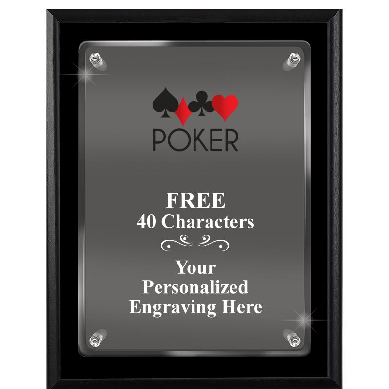 7X9 EBONY FLOAT ACR PLQ