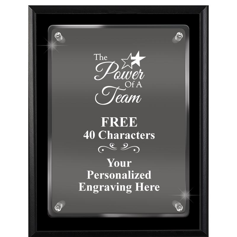 7X9 EBONY FLOAT ACR PLQ