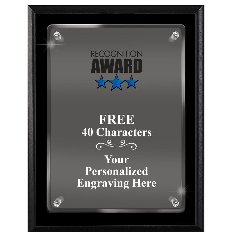 7X9 EBONY FLOAT ACR PLQ