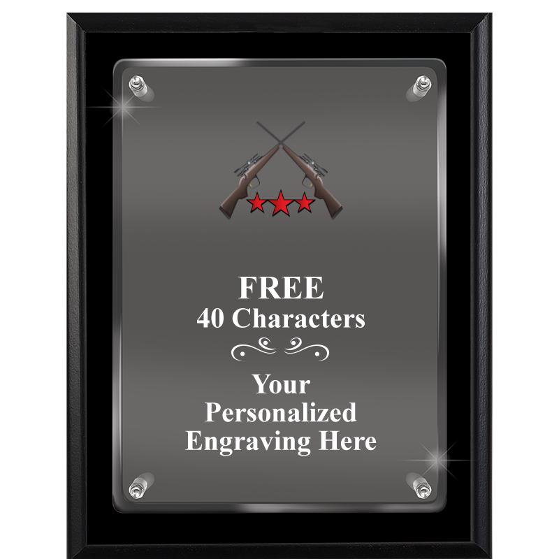 7X9 EBONY FLOAT ACR PLQ