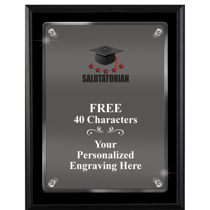 7X9 EBONY FLOAT ACR PLQ