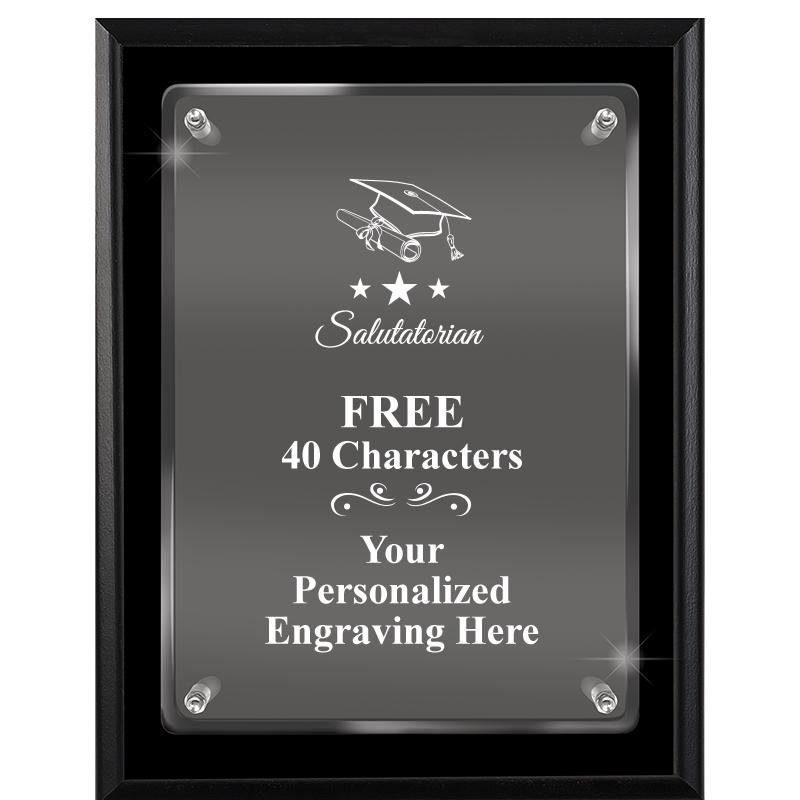 7X9 EBONY FLOAT ACR PLQ