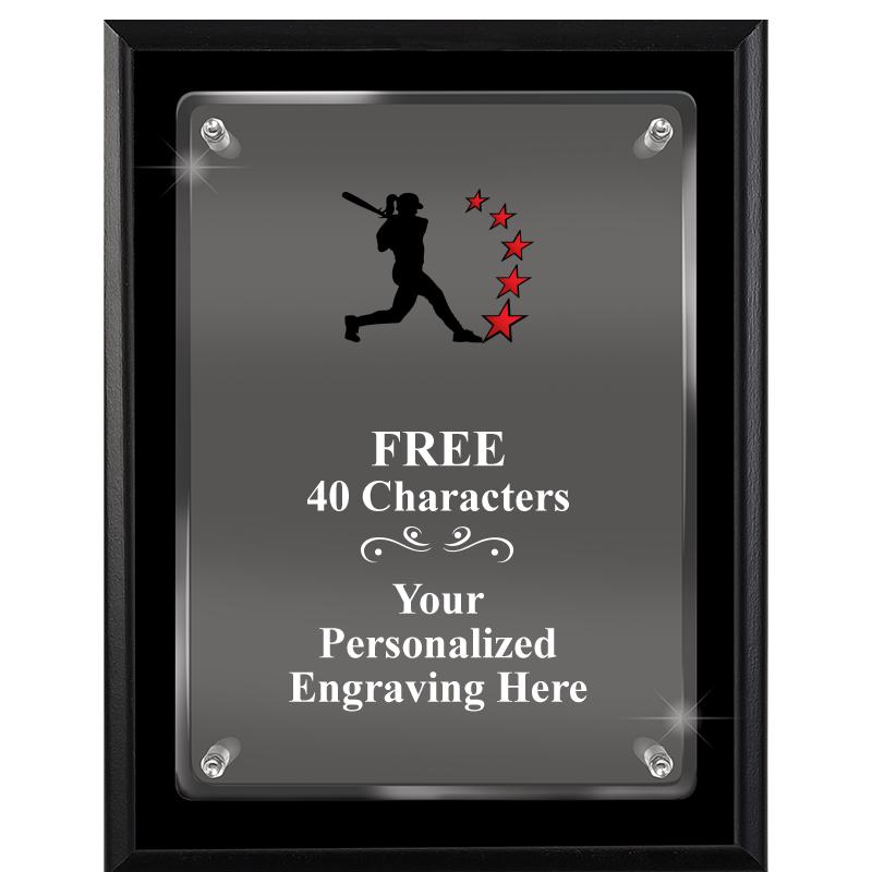 7X9 EBONY FLOAT ACR PLQ