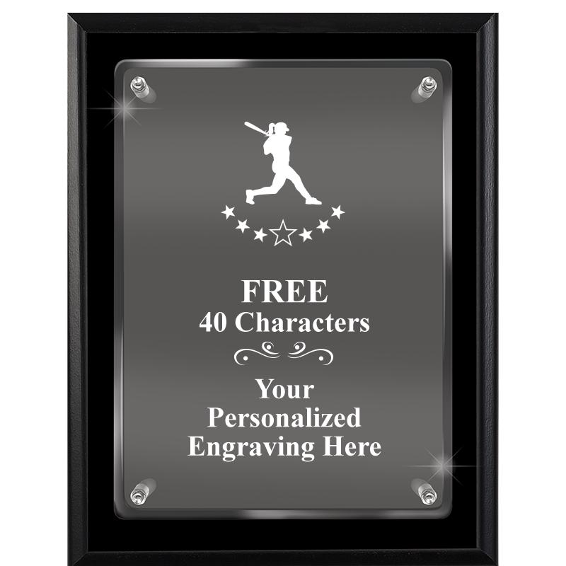 7X9 EBONY FLOAT ACR PLQ