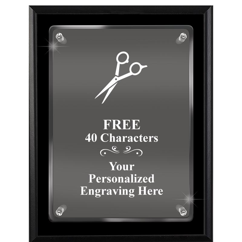 7X9 EBONY FLOAT ACR PLQ