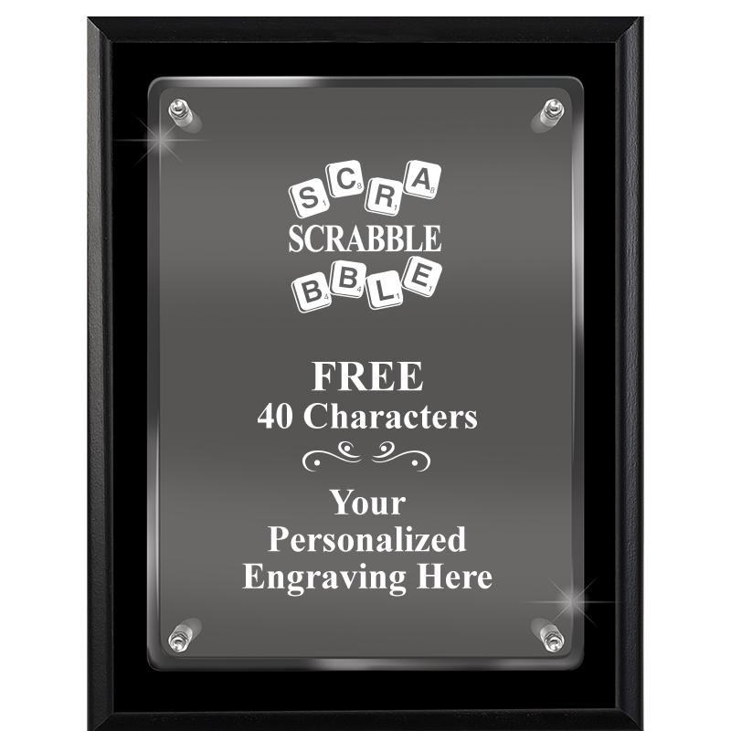 7X9 EBONY FLOAT ACR PLQ