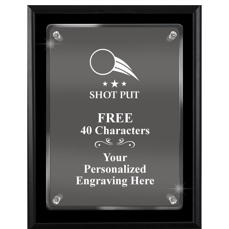 7X9 EBONY FLOAT ACR PLQ