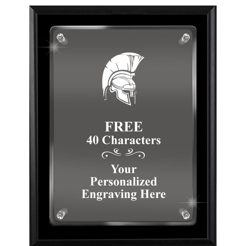 7X9 EBONY FLOAT ACR PLQ