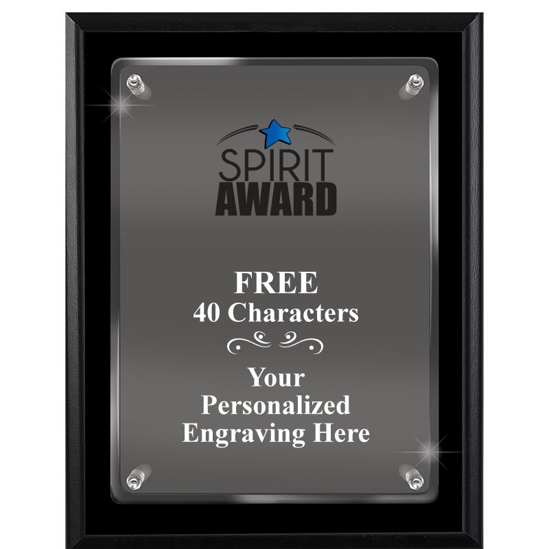 7X9 EBONY FLOAT ACR PLQ