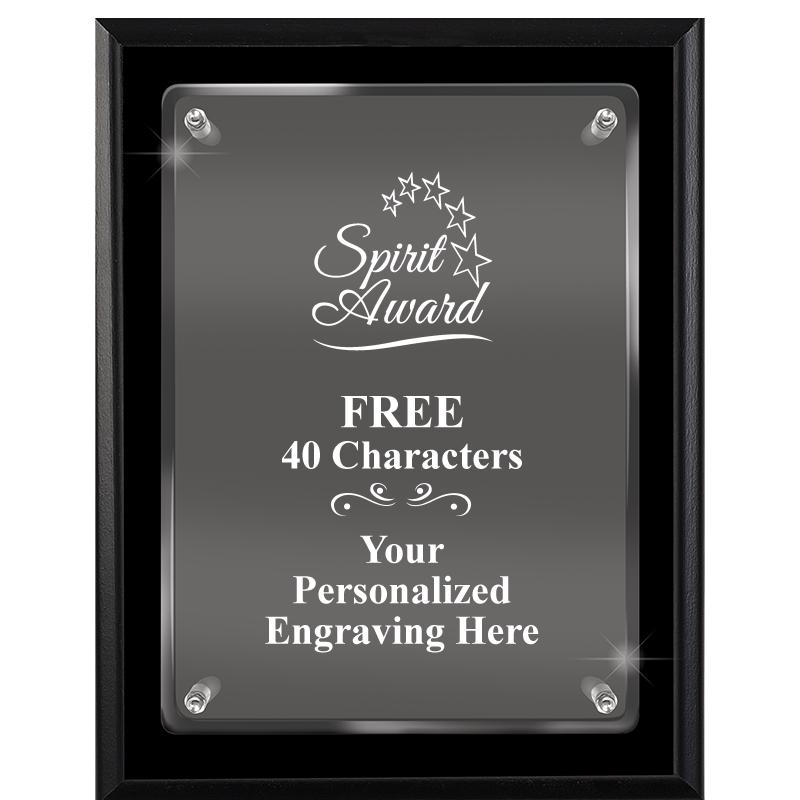 7X9 EBONY FLOAT ACR PLQ