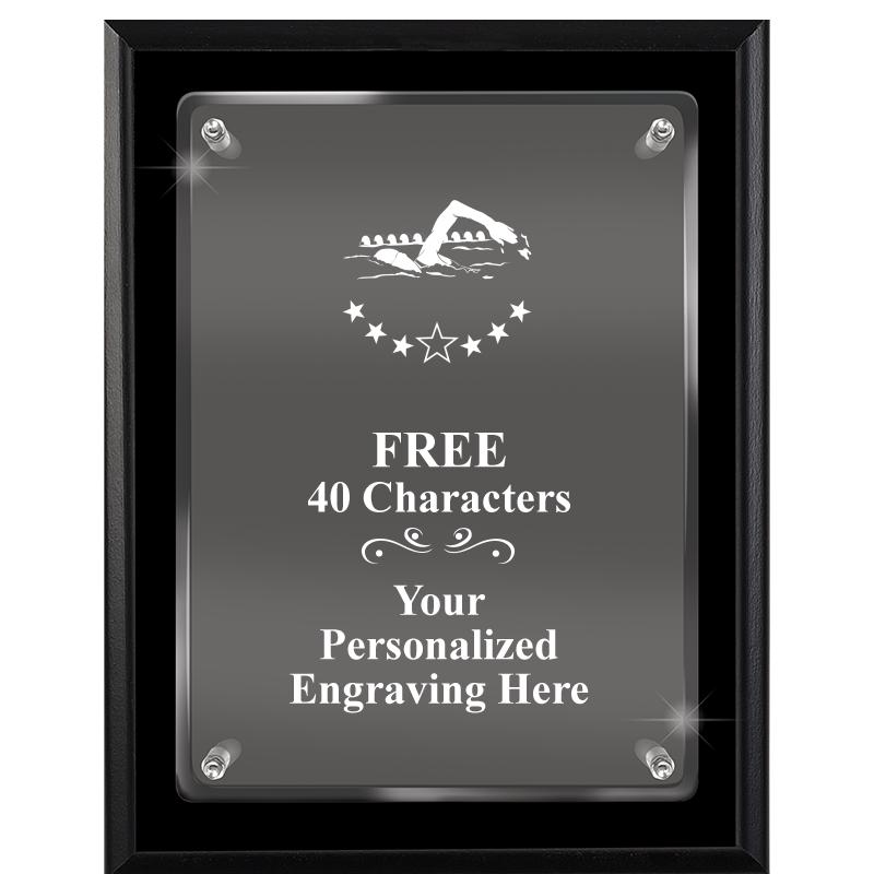 7X9 EBONY FLOAT ACR PLQ