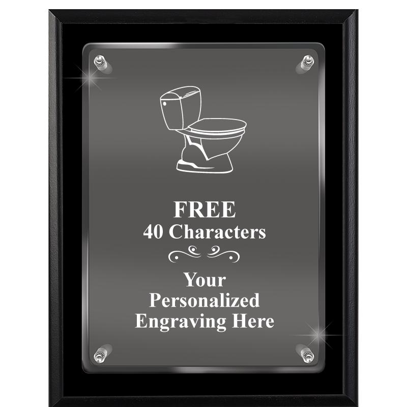 7X9 EBONY FLOAT ACR PLQ