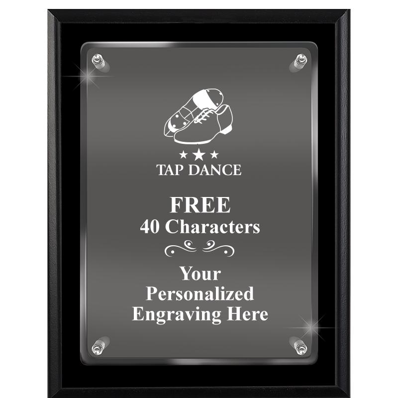 7X9 EBONY FLOAT ACR PLQ