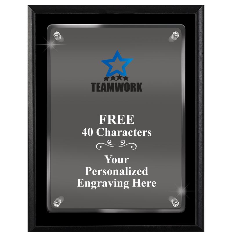 7X9 EBONY FLOAT ACR PLQ