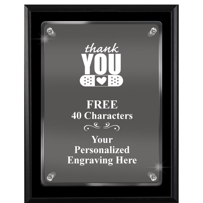 7X9 EBONY FLOAT ACR PLQ