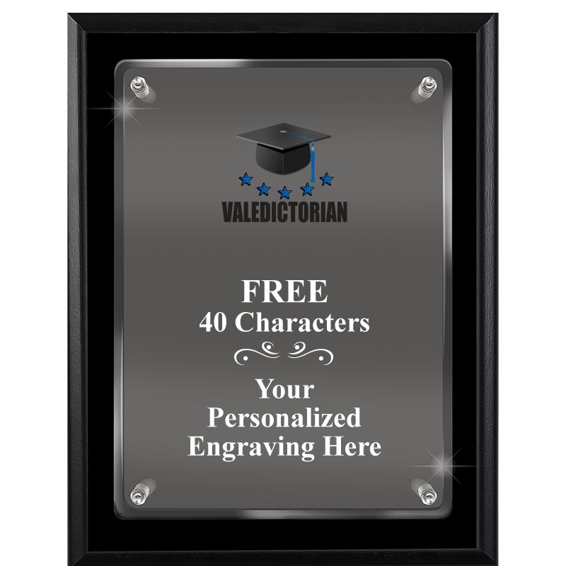 7X9 EBONY FLOAT ACR PLQ