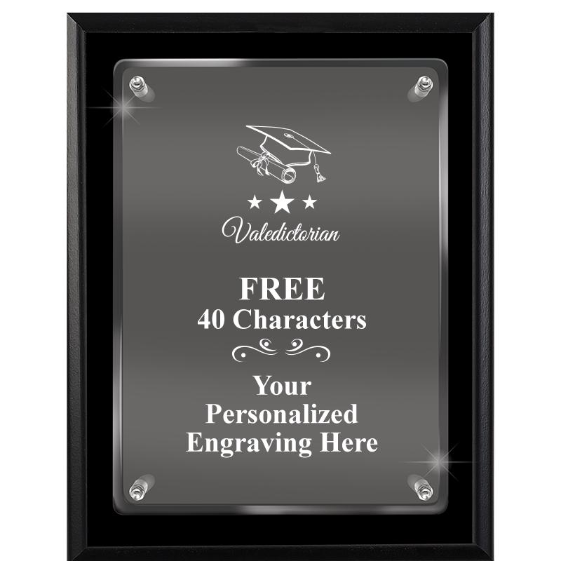 7X9 EBONY FLOAT ACR PLQ